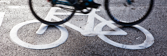 Cykel kører på "cykel-symbol"